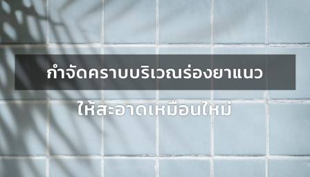 กำจัดคราบบริเวณร่องยาแนว ให้สะอาดเหมือนใหม่