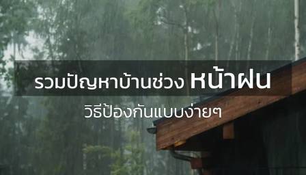 รวมปัญหาบ้านช่วงหน้าฝน และวิธีป้องกันแบบง่ายๆ